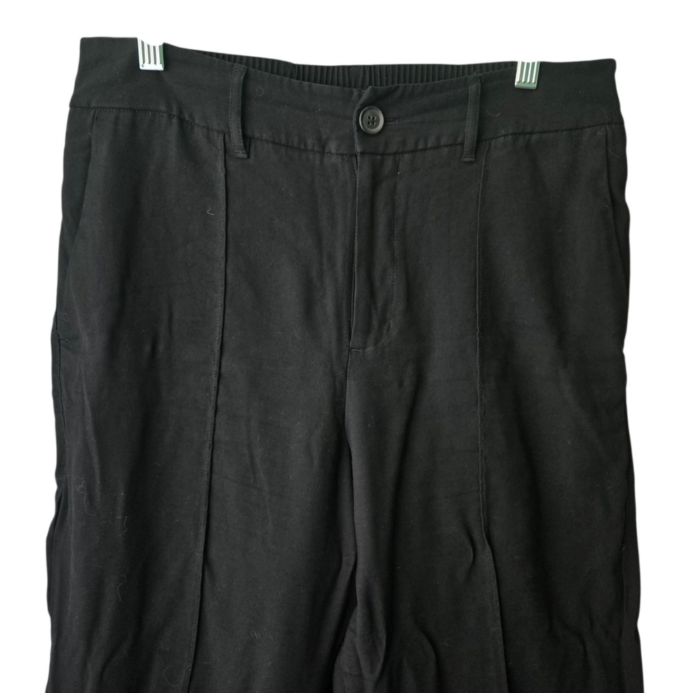 A New Day Womens Black Tapered High Rise Elastic‎ Back Trousers Size 14